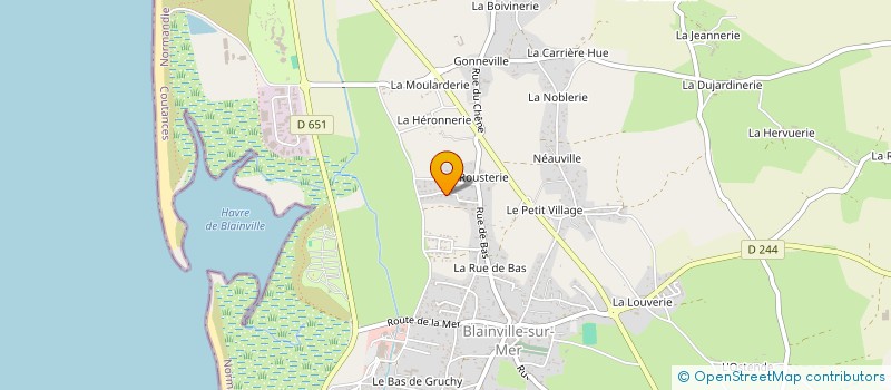 localisation de l'entreprise LA CRIEE GOURMANDE à BLAINVILLE-SUR-MER