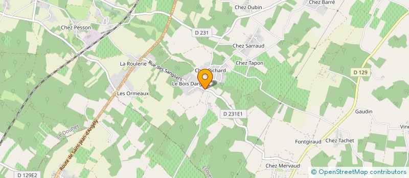 localisation de l'entreprise LA CRINIERE AU VENT 17  ECOYEUX