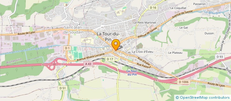 localisation de l'entreprise LA CRISTALLERIE DES DAUPHINS à LA TOUR-DU-PIN