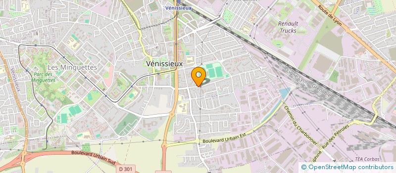 localisation de l'entreprise LA CRISTALLINE à VENISSIEUX