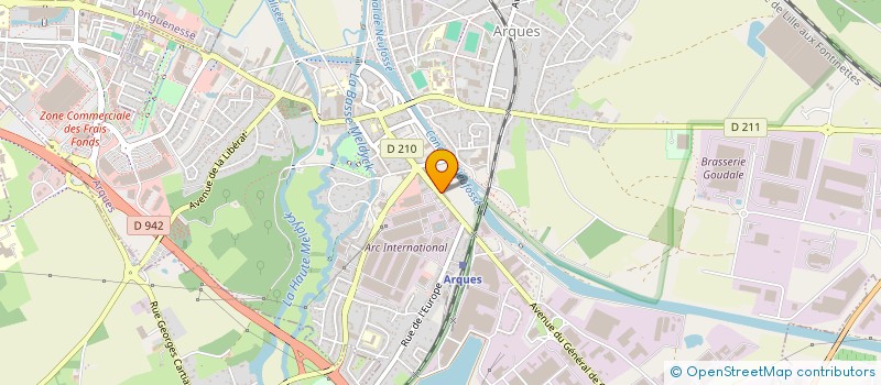 localisation de l'entreprise LA CRISTALLINE D ARQUES à ARQUES