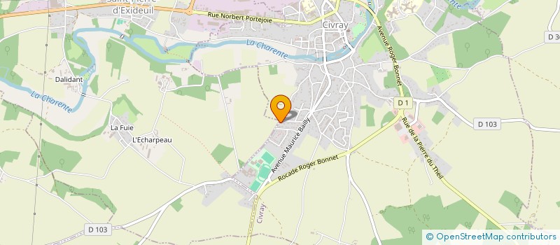 localisation de l'entreprise LA CROCHE FESTIVAL CLASSIQUE DE CIVRAY  CIVRAY