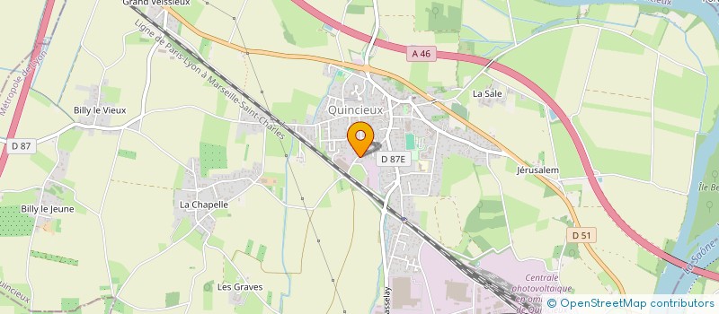 localisation de l'entreprise LA CROISEE  QUINCIEUX