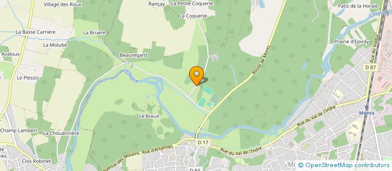 localisation de l'entreprise LA CROISEE DES CHEMINS  MONTS