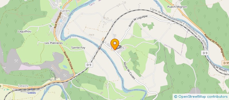 localisation de l'entreprise LA CROISEE DES CHEMINS  MILHARS