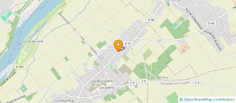 localisation de l'entreprise LA CROISEE DES JARDINS  VINEUIL