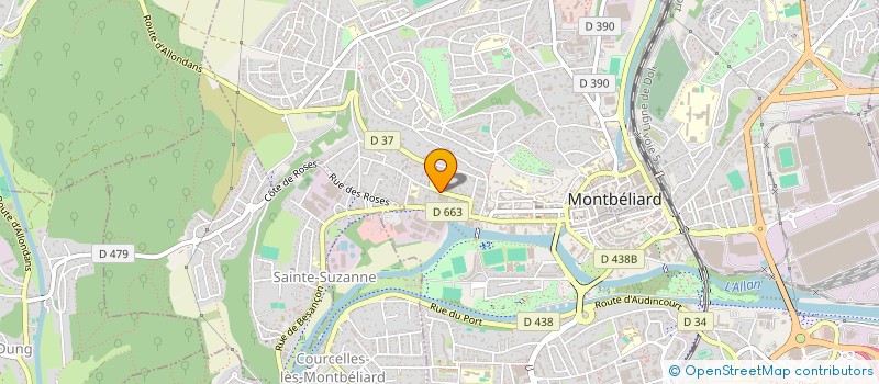 localisation de l'entreprise LA CROISEE DES JEUX à MONTBELIARD