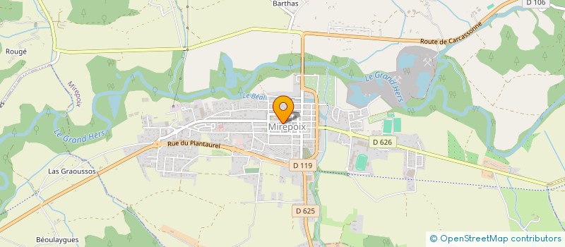 localisation de l'entreprise LA CROISEE DES LIENS  MIREPOIX