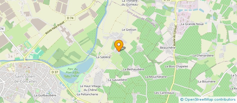 localisation de l'entreprise LA CROISEE DES MILLESIMES  SAINT-JULIEN-DE-CONCELLES