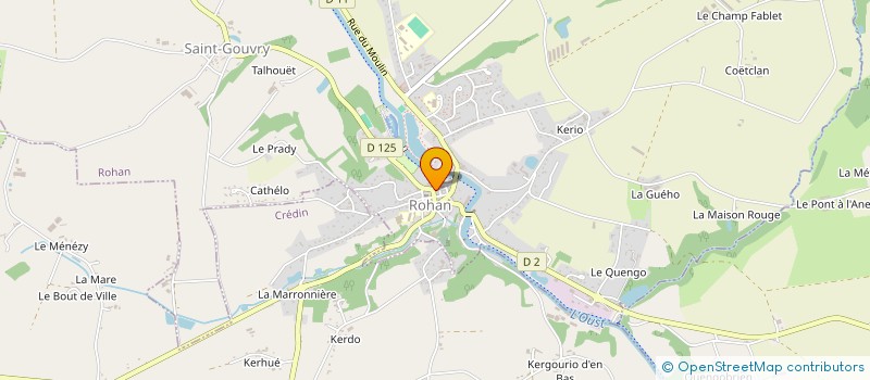 localisation de l'entreprise LA CROISEE DES MONDES  ROHAN