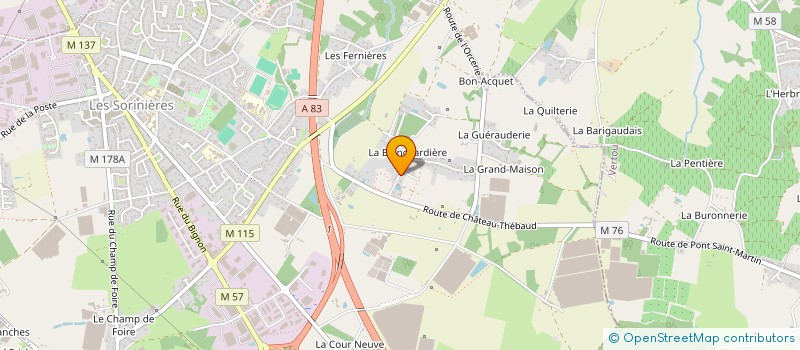 localisation de l'entreprise LA CROISEE DES PAINS à LES SORINIERES