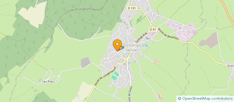 localisation de l'entreprise LA CROISEE DES PRES  ORCHAMPS-VENNES