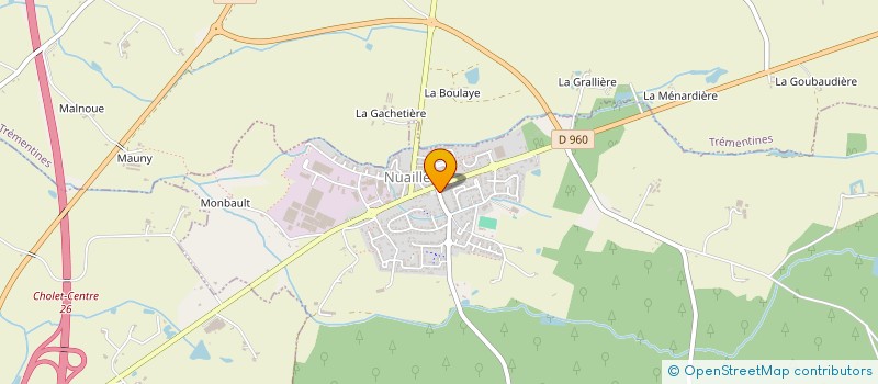 localisation de l'entreprise LA CROISEE DES SAVEURS  NUAILLE