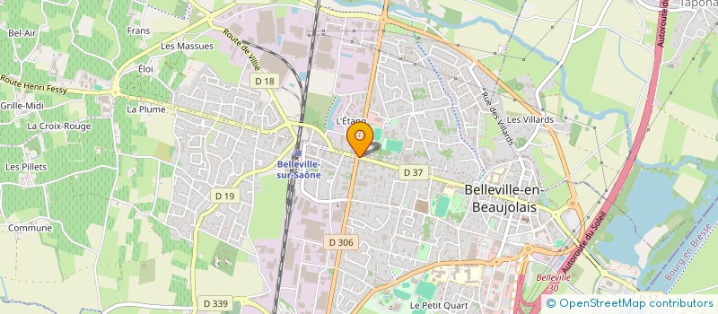 localisation de l'entreprise LA CROISEE DES VINS  BELLEVILLE-EN-BEAUJOLAIS