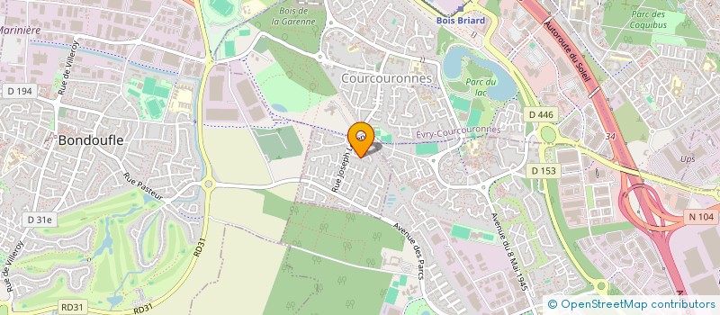 localisation de l'entreprise LA CROISIERE 93  EVRY-COURCOURONNES