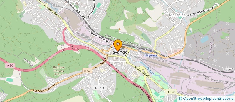 localisation de l'entreprise LA CROISSANTERIE CENTRALE à HAYANGE