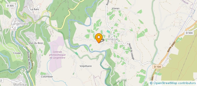 localisation de l'entreprise LA CROIX  VINEZAC