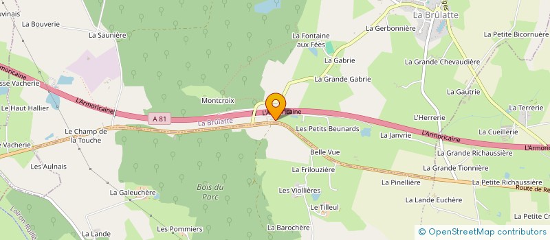 localisation de l'entreprise LA CROIX AU VANEUR  LA BRULATTE