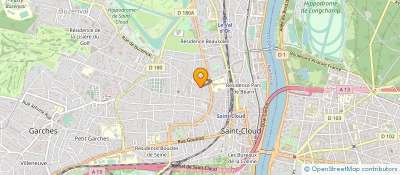 localisation de l'entreprise LA CROIX BLANCHE à SAINT-CLOUD