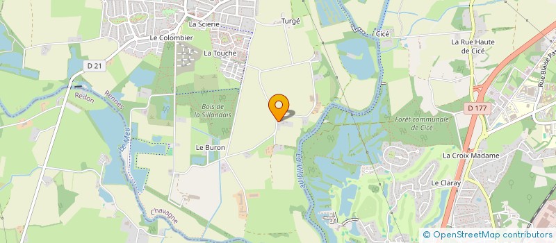 localisation de l'entreprise LA CROIX BLANCHE  CHAVAGNE