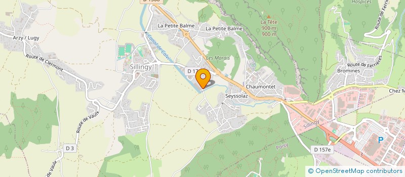 localisation de l'entreprise LA CROIX BLANCHE  SILLINGY