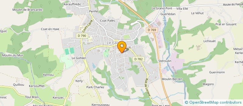 localisation de l'entreprise LA CROIX BLANCHE  LE FAOUET