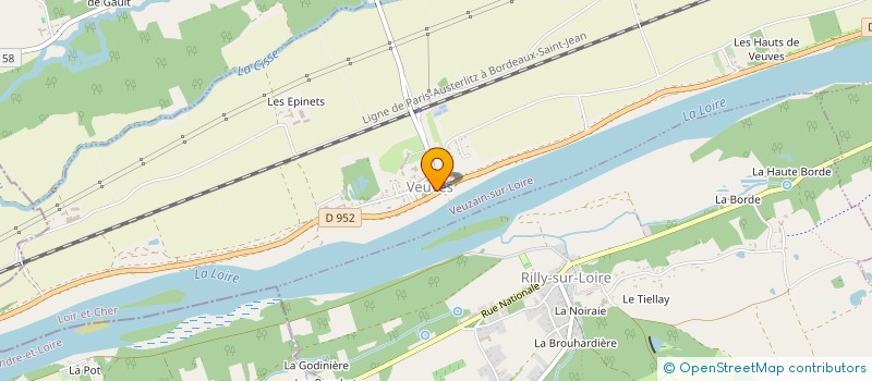 localisation de l'entreprise LA CROIX BLANCHE  VEUZAIN-SUR-LOIRE