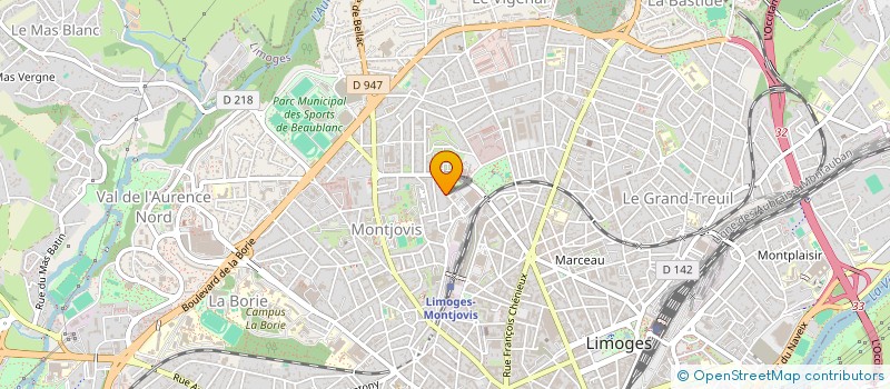 localisation de l'entreprise LA CROIX BLANCHE à LIMOGES