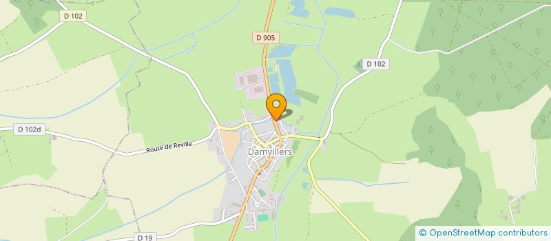 localisation de l'entreprise LA CROIX BLANCHE à DAMVILLERS