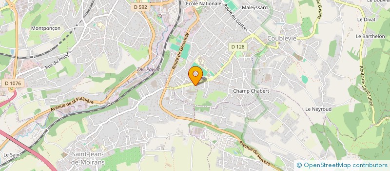 localisation de l'entreprise LA CROIX BLEUE  COUBLEVIE