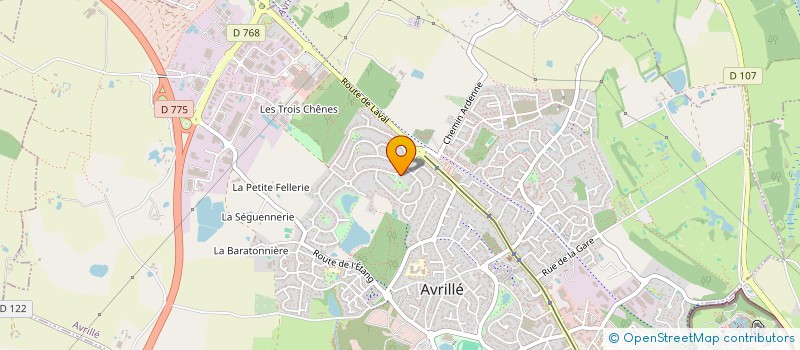 localisation de l'entreprise LA CROIX CADEAU à AVRILLE