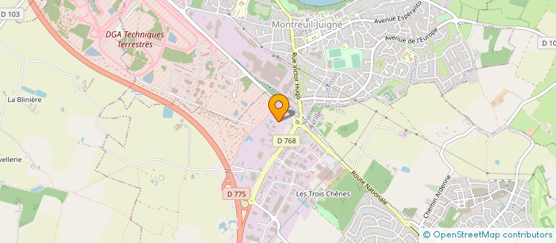 localisation de l'entreprise LA CROIX CADEAU STE  AVRILLE