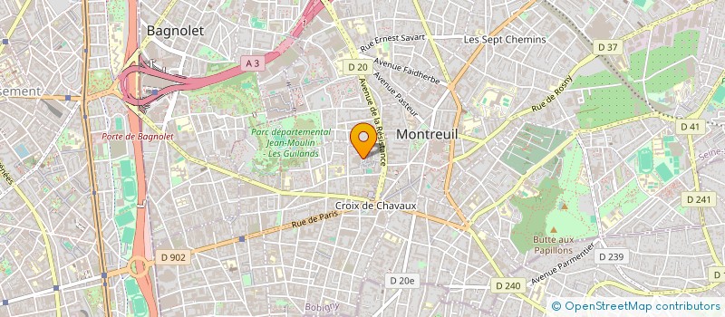 localisation de l'entreprise LA CROIX D'CHAV' à MONTREUIL