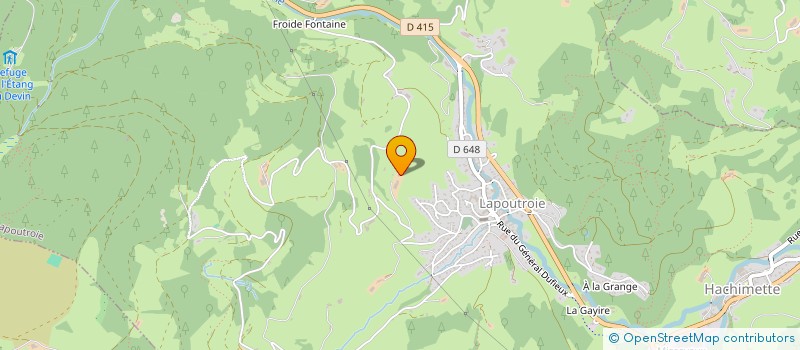 localisation de l'entreprise LA CROIX D'ORBEY  LAPOUTROIE