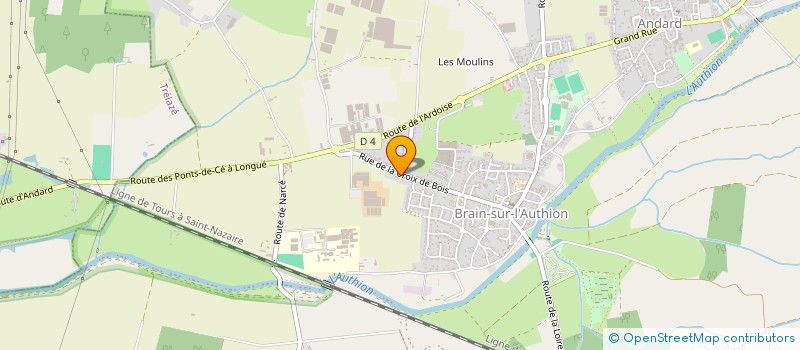 localisation de l'entreprise LA CROIX DE BOIS  LOIRE-AUTHION