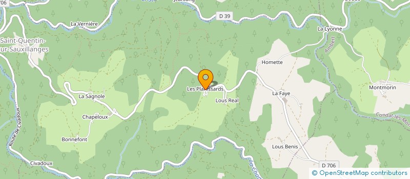 localisation de l'entreprise LA CROIX DE LA BATISSE  SAINT-QUENTIN-SUR-SAUXILLANGES