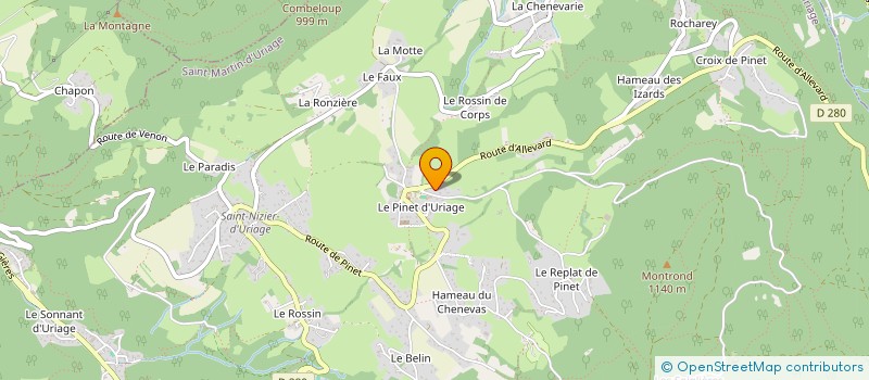 localisation de l'entreprise LA CROIX DE MALTE  SAINT-MARTIN-D'URIAGE