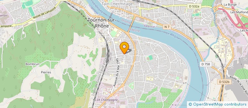 localisation de l'entreprise LA CROIX DE MARAIS à TOURNON-SUR-RHONE