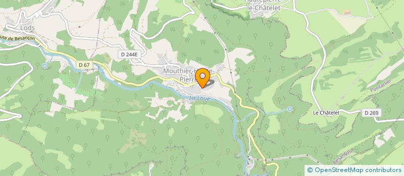 localisation de l'entreprise LA CROIX DE SOMPRE  MOUTHIER-HAUTE-PIERRE