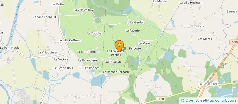 localisation de l'entreprise LA CROIX DES BRECHES  QUEBRIAC