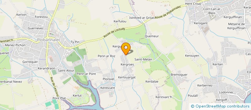 localisation de l'entreprise LA CROIX DES GARDIENS  PLOBANNALEC-LESCONIL