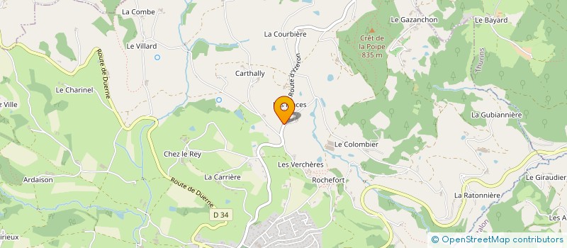 localisation de l'entreprise LA CROIX DES PLACES  SAINT-MARTIN-EN-HAUT