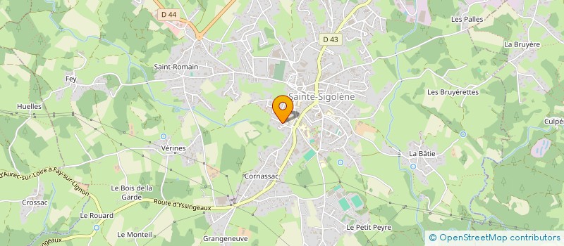 localisation de l'entreprise LA CROIX DES RAMEAUX à SAINTE-SIGOLENE
