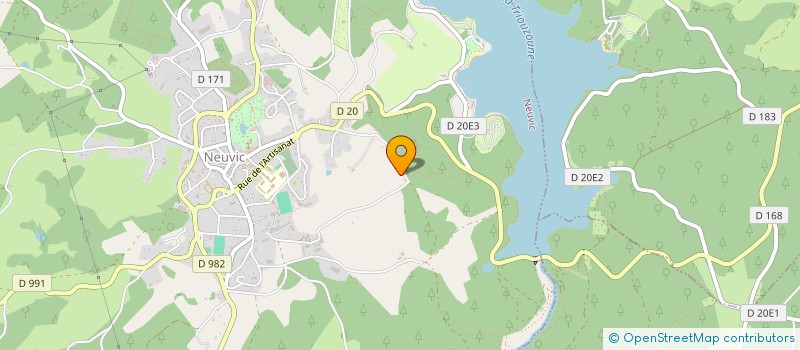 localisation de l'entreprise LA CROIX DU COQ  NEUVIC