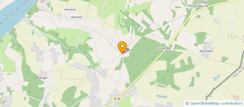 localisation de l'entreprise LA CROIX DU GRAND MOULIN  FEREL