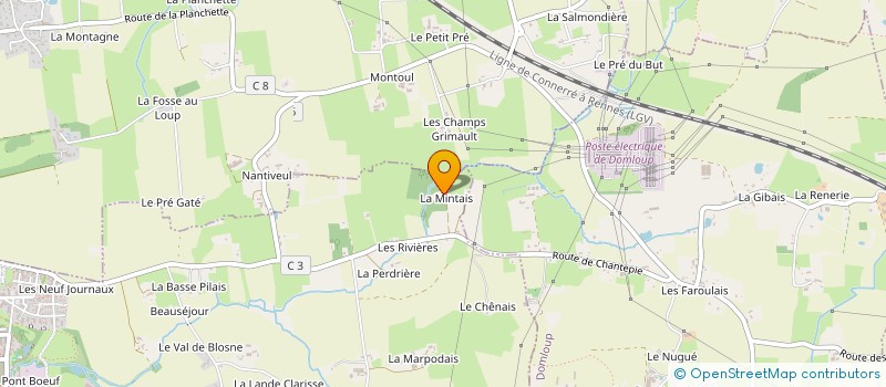 localisation de l'entreprise LA CROIX DU NIVOLET  CHANTEPIE