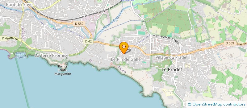 localisation de l'entreprise LA CROIX DU SUD AU PIN DE GALLE  LE PRADET