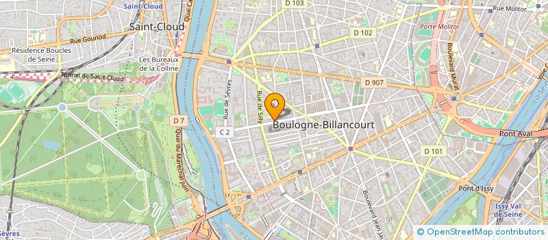 localisation de l'entreprise LA CROIX GENTIL à BOULOGNE-BILLANCOURT