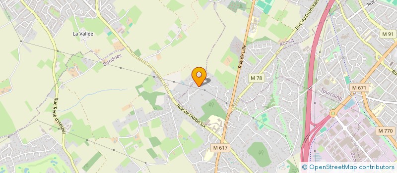 localisation de l'entreprise LA CROIX INVEST  RONCHIN