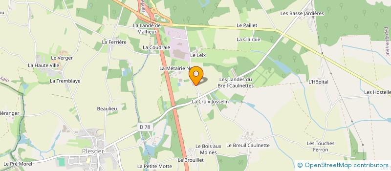 localisation de l'entreprise LA CROIX JOSSELIN à PLEUGUENEUC
